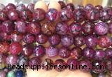 LSBS140 15 inches 16mm faceted round agate gemstone beads wholesale