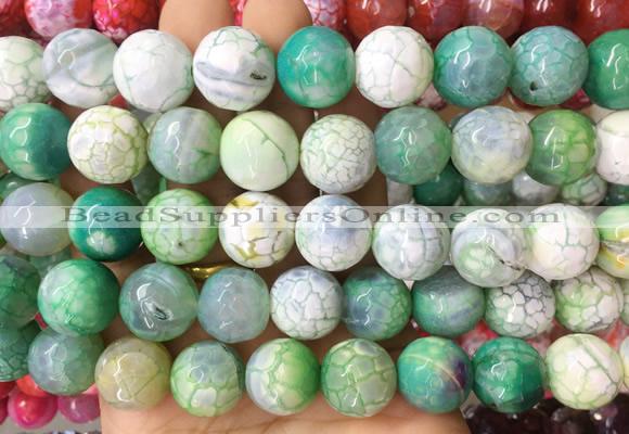 LSBS142 15 inches 16mm faceted round agate gemstone beads wholesale