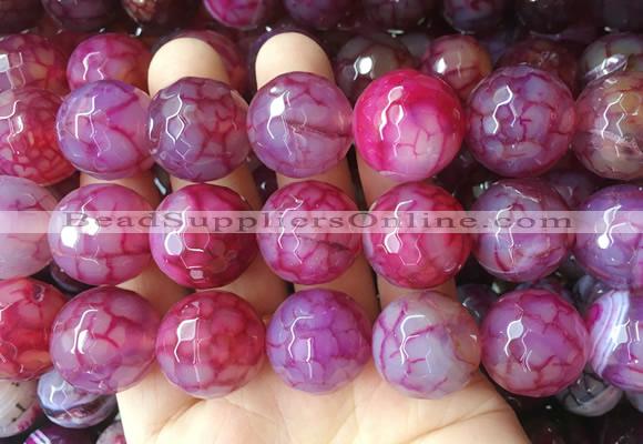 LSBS155 15 inches 20mm faceted round agate gemstone beads wholesale