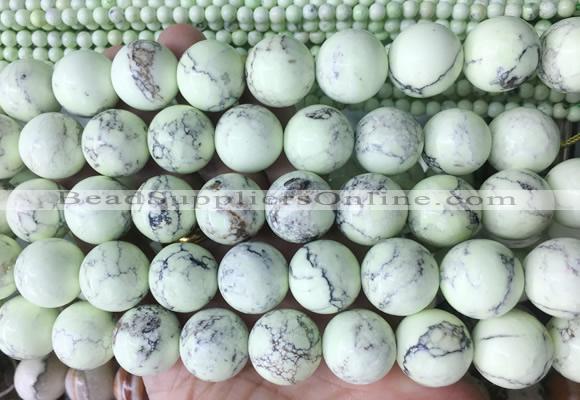 LSBS164 15 inches 16mm round Lemon turquoise beads wholesale