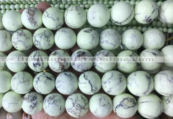 LSBS165 15 inches 18mm round Lemon turquoise beads wholesale
