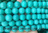 LSBS181 15 inches 16mm round green howlite turquoise beads wholesale