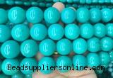 LSBS182 15 inches 18mm round green howlite turquoise beads wholesale