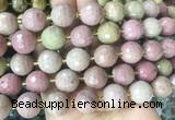 LSBS20 15 inches 16mm faceted round pink wooden jasper beads wholesale