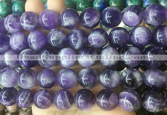 LSBS201 15 inches 16mm round amethyst gemstone beads wholesale