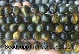 LSBS207 15 inches 16mm round yellow blue tiger eye gemstone beads wholesale