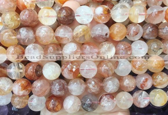 LSBS239 15 inches 14mm round red gum flower crystal beads wholesale