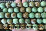 LSBS247 15 inches 16mm round green opal gemstone beads wholesale