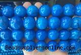 LSBS258 15 inches 20mm round blue agate gemstone beads wholesale