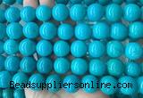 LSBS267 15 inches 16mm round blue howlite turquoise gemstone beads wholesale