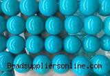 LSBS270 15 inches 22mm round blue howlite turquoise gemstone beads wholesale