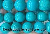 LSBS272 15 inches 30mm round blue howlite turquoise gemstone beads wholesale