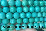 LSBS275 15 inches 18mm round green howlite turquoise gemstone beads wholesale