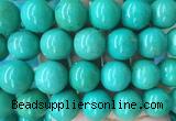 LSBS277 15 inches 22mm round green howlite turquoise gemstone beads wholesale