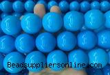 LSBS286 15 inches 25mm round dark blue howlite turquoise gemstone beads wholesale