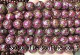 LSBS346 15 inches 14mm round gold color stone beads wholesale