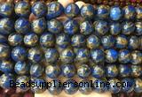 LSBS349 15 inches 14mm round gold color stone beads wholesale
