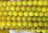 LSBS354 15 inches 14mm round yellow agate gemstone beads wholesale