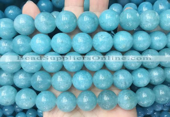 LSBS357 15 inches 16mm round blue sponge quartz gemstone beads wholesale