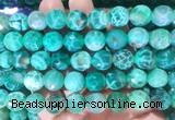 LSBS396 15 inches 14mm faceted round dragon veins agate gemstone beads wholesale