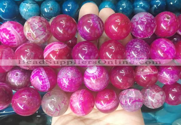 LSBS435 15 inches 20mm round agate gemstone beads wholesale