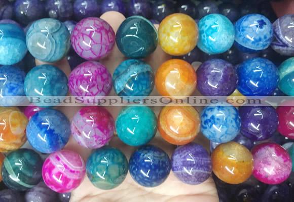 LSBS439 15 inches 20mm round agate gemstone beads wholesale