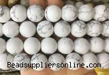 LSBS45 15 inches 16mm round white howlite gemstone beads wholesale