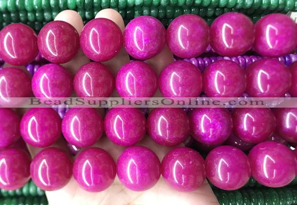 LSBS456 15 inches 20mm round candy jade gemstone beads wholesale