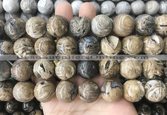 LSBS469 15 inches 18mm round agate gemstone beads wholesale