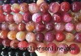 LSBS548 15 inches 16mm faceted round agate gemstone beads wholesale