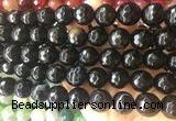 LSBS553 15 inches 16mm faceted round agate gemstone beads wholesale