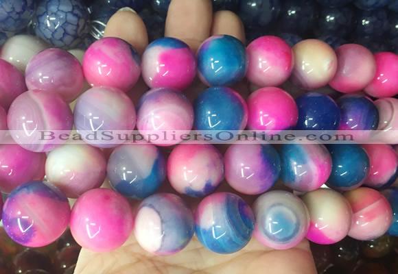 LSBS562 15 inches 18mm round agate gemstone beads wholesale