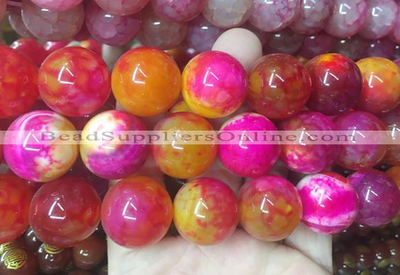 LSBS564 15 inches 20mm round agate gemstone beads wholesale