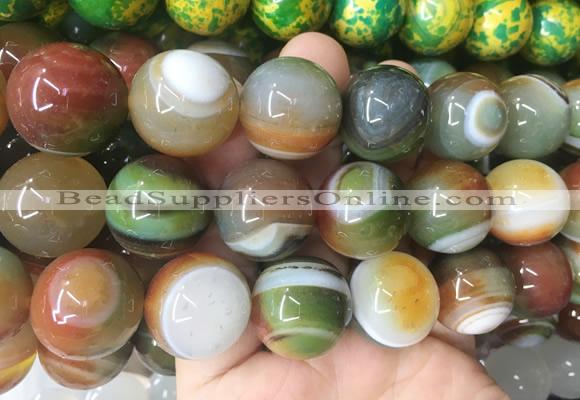 LSBS576 15 inches 20mm round agate gemstone beads wholesale