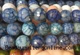LSBS596 15 inches 20mm faceted round agate gemstone beads wholesale