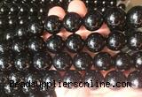 LSBS65 15 inches 16mm round black obsidian gemstone beads wholesale