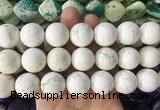 LSBS656 15 inches 20mm round howlite turquoise gemstone beads wholesale