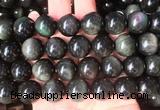 LSBS68 15 inches 16mm round rainbow obsidian gemstone beads wholesale