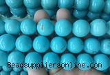 LSBS693 15 inches 20mm round howlite turquoise gemstone beads wholesale