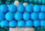 LSBS696 15 inches 22mm round howlite turquoise gemstone beads wholesale