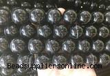 LSBS712 15 inches 18mm round banded black agate gemstone beads wholesale