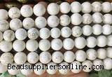 LSBS724 15 inches 14mm round howlite turquoise gemstone beads wholesale