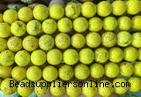 LSBS727 15 inches 14mm round howlite turquoise gemstone beads wholesale