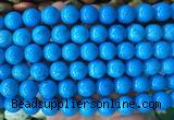 LSBS730 15 inches 14mm round howlite turquoise gemstone beads wholesale