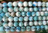 LSBS733 15 inches 14mm round howlite turquoise gemstone beads wholesale