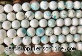 LSBS734 15 inches 14mm round howlite turquoise gemstone beads wholesale