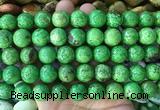 LSBS738 15 inches 14mm round howlite turquoise gemstone beads wholesale