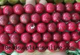 LSBS744 15 inches 16mm round howlite turquoise gemstone beads wholesale