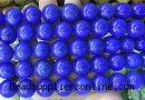 LSBS747 15 inches 16mm round howlite turquoise gemstone beads wholesale