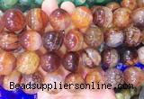 LSBS75 15 inches 18mm round coffee dragon veins agate beads wholesale